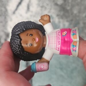 Fisher-Price Little People Black Hair Girl Figure - Pink Outfit